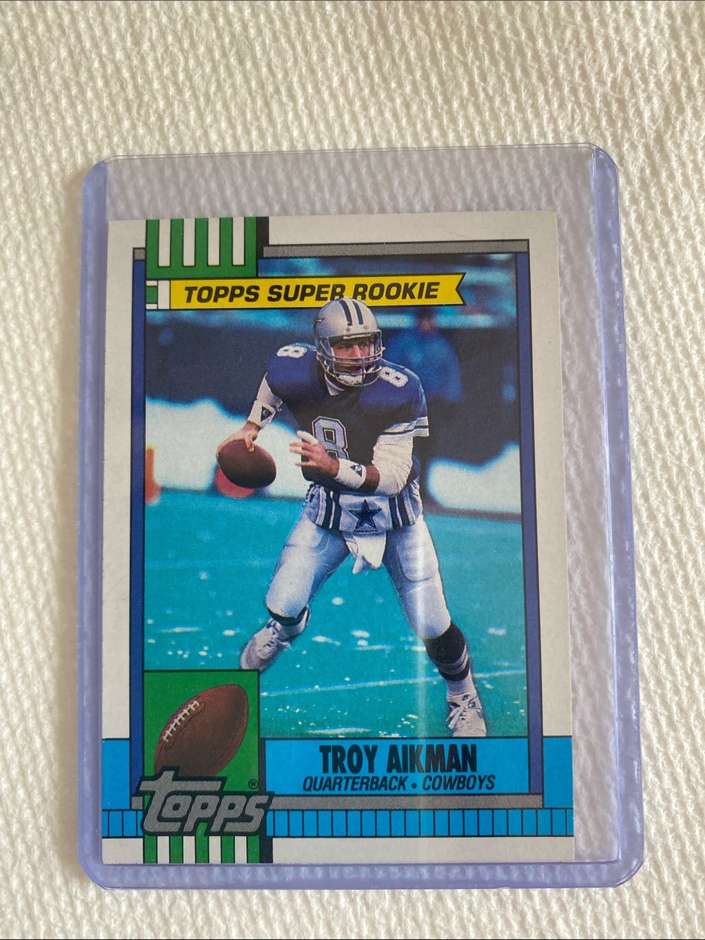 Topps Troy Aikman Football Card - mint condition